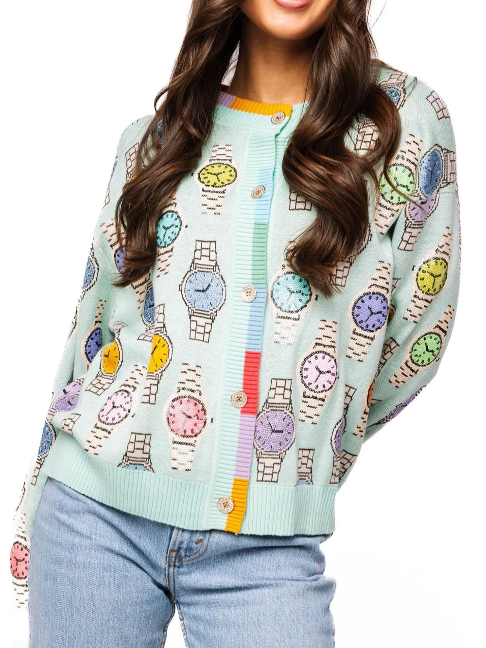 Watch Button Up Cardigan
